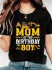 Construction Mom Birthday Boy Excavator T-shirt