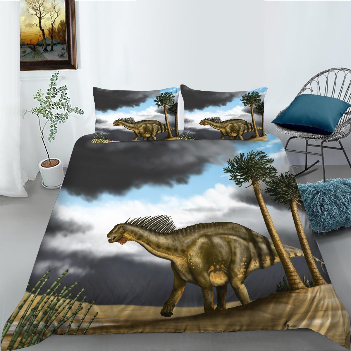 Polyester Bedding Two-Three-Piece Set Dinosaur Digital Print EU single 135*200