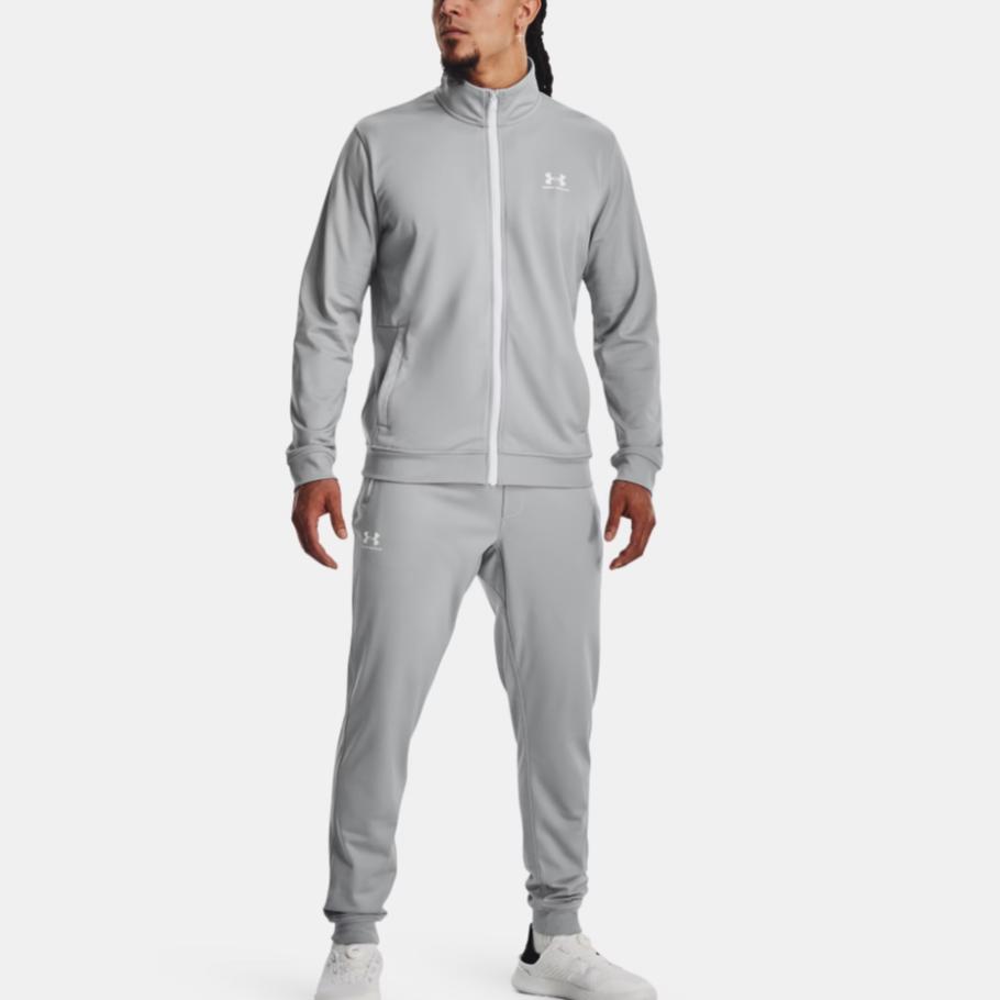 Under Armour Sportstyle Logo Print Drawstring Mid Waist Jogger Men Bottoms Gray 1290261-011