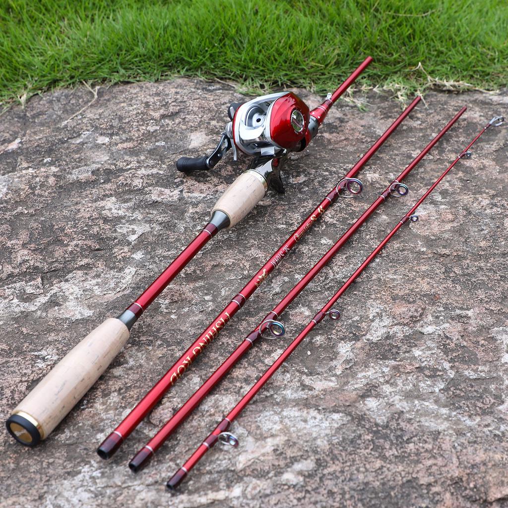 Baitcating Fishing Rod Reel Combos2.1m / 2.4m Rod z kołowrotkiem 18BB Outdoor Sports Fishing Set