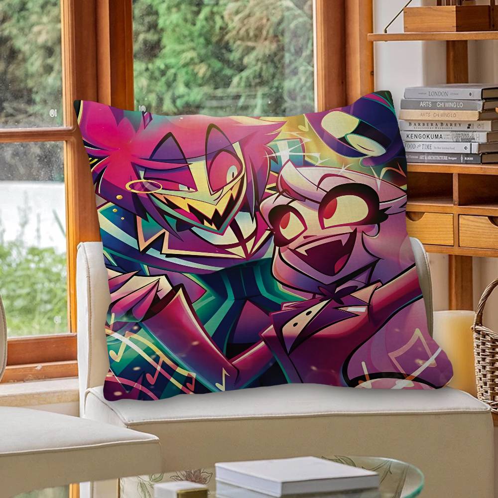 H-Hazbin Cartoon H-Hotel Pillow Gift Home Office Decoration Bedroom Sofa Car Cushion Cover case 45x45