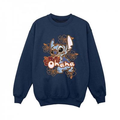 Hanorac pentru băieți Lilo And Stitch Ohana Orange Hibiscus