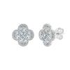 ORSA JEWELS Exquisite 925 Sterling Silber Kleeblatt Moissanit Ohrringe für Damen D Farbe VVS Moissanit Diamant Schmuck MOE22