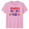 America Yall Fourth Of July Patriotism Unisexs TShirt Unisexs Graphic Tee