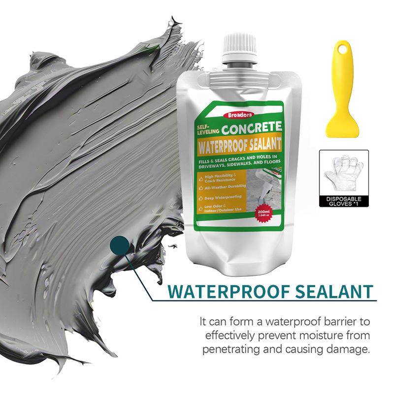 Fast-Drying Waterproof Self-Leveling Grout and Caulking Adhesive for Floors, Walls, Roofs, and Gaps