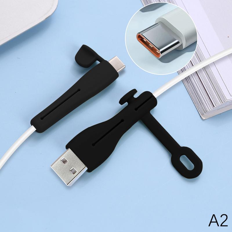 Universelle Datenkabel-Schutzhülle Silikon Anti-Bruch Ladekabel-Schutzhülle mit Staubschutzkappe Kabelschutz