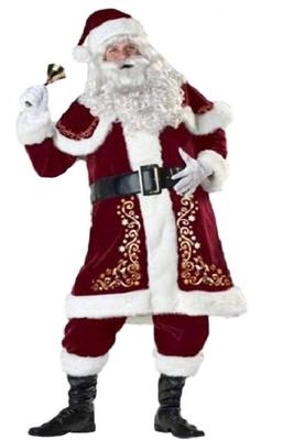SCGEHA Santa Claus Deluxe Costume Authentic Velvet High Quality Size L Christmas