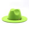 Men'S And Women'S Woolen Top Hats, Gentlemen'S Jazz Hats, Flat-Brimmed Big Eaves