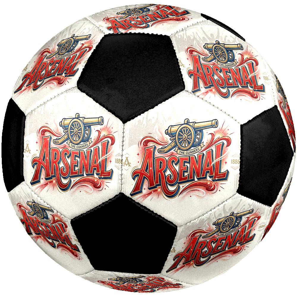 Arsenal F.C Soccer Ball Colorful All Ages Machine Stitched PVC Competition Ready Durable High-Bounce.SIZE5