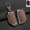 Zinc Alloy Leather Car Key Case Cover for Jeep Wrangler JL JLU Rubicon Gladiator JT Sahara JLU 2018 2019 2020 2021 2022 2023