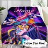 Custom Name KPop Cartoon Blanket  Ideal Bedding Blanket Perfect for Travel, Camping, Living Rooms, Offices, Sofas, Fan Christmas gift