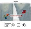 Jeans Ricamati con Funghi da Ragazza - Collezione Primavera/Autunno 2025: Jeans a gamba larga per bambini e ragazzi