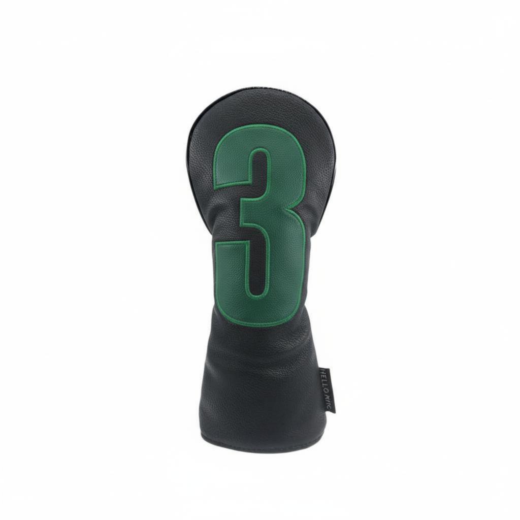 Pu Leather Sport Headcover Secure Elastic Fit Sport Club Headcover Numbered Wood Cover Easy To Clean Long-Range Wood Club Cover