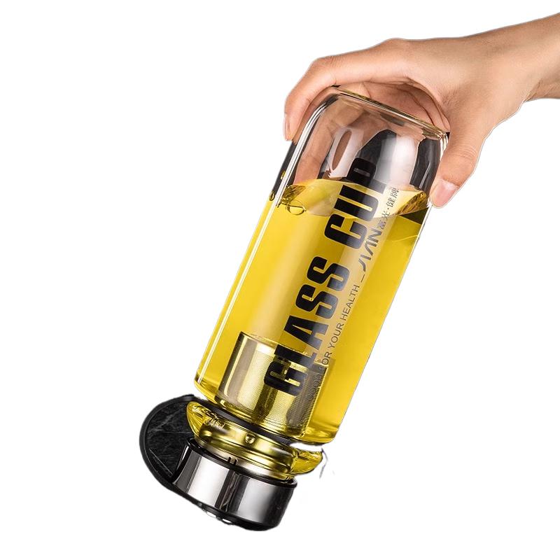 FUGUANG Heat-Resistant Tea Infuser Glass Water Bottle