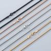 Stainless Steel Round Snake Chain Necklace For Men Women‘s Lightweight Smooth Layering Choker Multiple Minimalist Trendy Jewelry