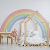 Large Rainbow Pastel Wall stickers Mural Nursery Kids Room Wall Decals Baby Shower Playroom Decorations Baby Boy Girl Gift