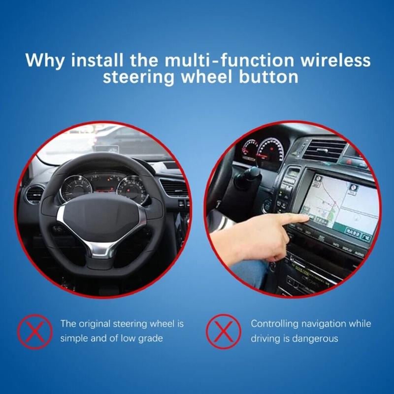 Multifunktions-Ersatz-DVD-Taste Lenkradtaste 10 Tasten Lenkrad-Navigationscontroller Zubehör