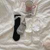 Hohle Neue Damen Socken Spitze Schleife Stapelsocken Einfarbig Liebe Baumwolle Mittelrohr Lolita Damen Socken