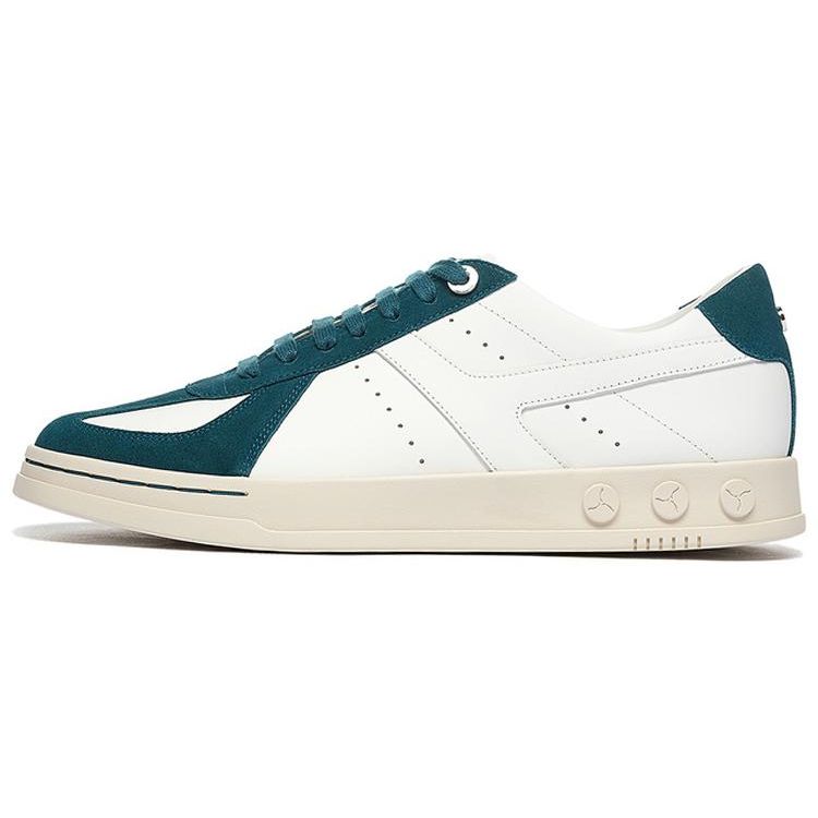 

Li-Ning 1990 Classic Retro Casual Slip-Resistant Lightweight Low-Top Sneakers Men sneakers White Green ALHS027-6 41