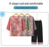 Summer 2026 New Chinese Style Outfit: Two-Piece Shirt and Trousers Set for Middle-aged and Elderly Women