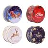 1/4/6Pcs Christmas Gift Box Metal Tin Candy Cookie Packaging Box Containers Kids New Year Gift Decor Xmas Party Supplies Navidad