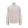 Navigare Men's Wool Blend Double Zipper Stand-Collar Cardigan