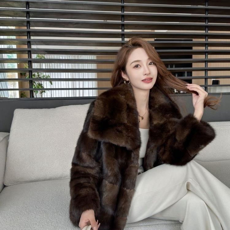 Fashion Young Slim Fit Jacket Autumn Winter Thickened Imitation Sable Eco Friendly Mao Mao Outerwear