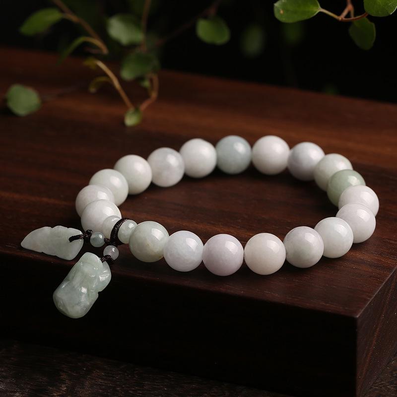 Pendente Pixiu in Giada Naturale Braccialetto per Coppia