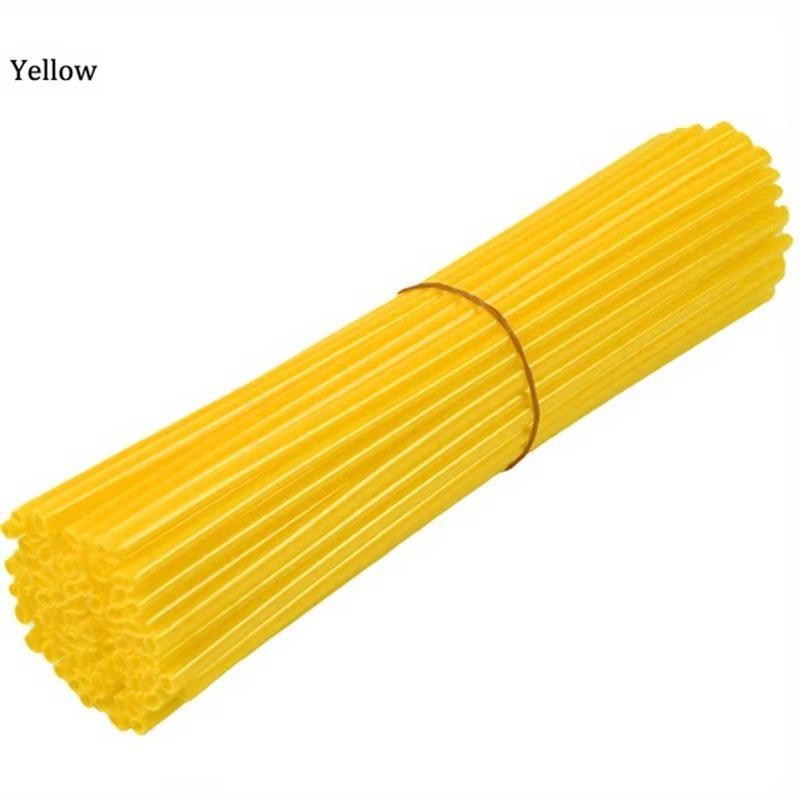 72Pcs Bicycle Off-road Motorcycle Steel Wheel Hub Universal Color Spoke Sleeve Mountain Bike Casing Spoke Retrofit Decoration