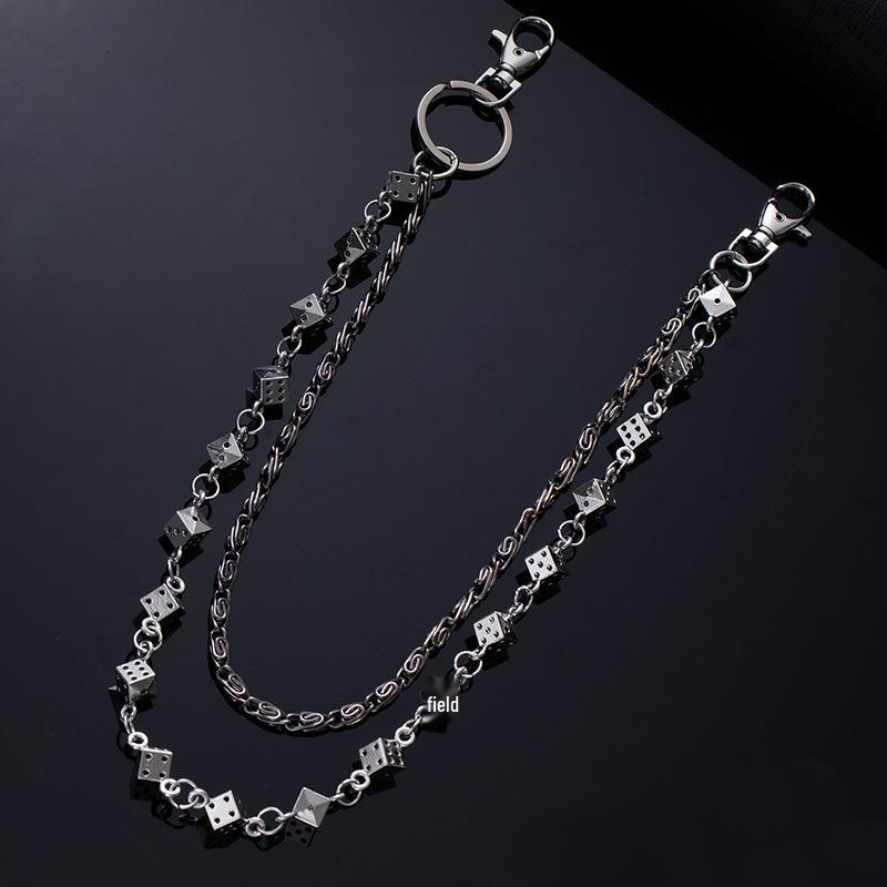 Dark Punk Skull Dice Waist Chain & Jewelry - Trendy Hip Hop Accessory