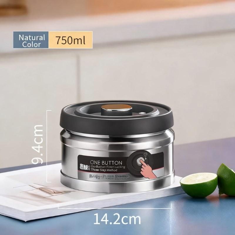

Coffee Bean Vacuum Sealed Tank Stainless steel Grain Tea Nut Storage Vacuum AirtightSealed Cans Kitchen storage Organizer