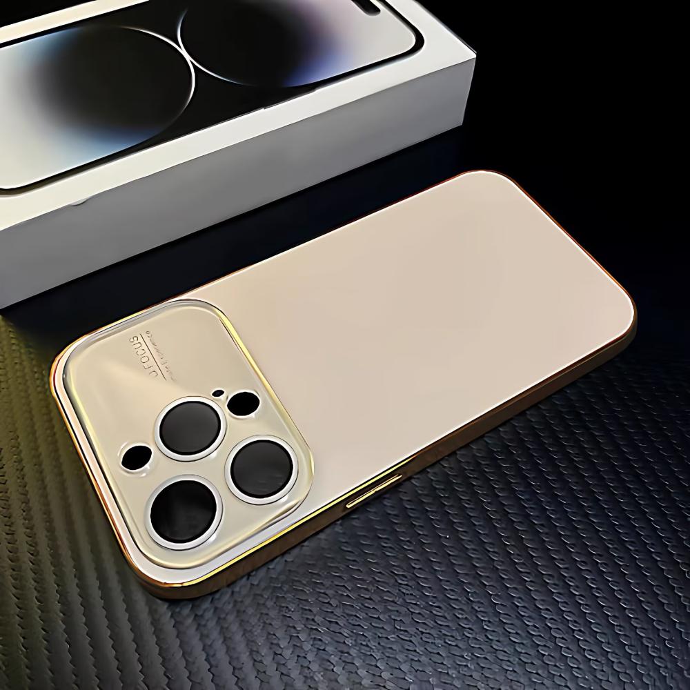 Instantly Turn 17 Large Window Lens Protect Case For iPhone 17 16 15 14 13 12 11 Pro Max Plating Bumper Hard Matte Cover