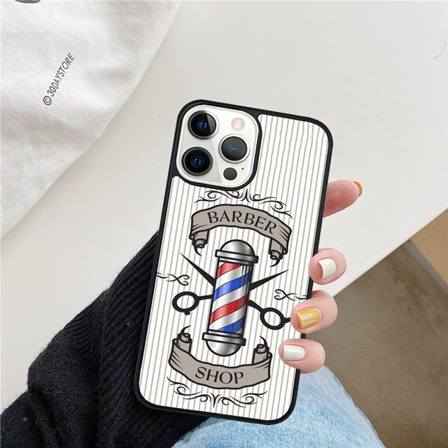 Scissors and Combs Barber Shop Hair Stylist Phone Case Cover For iPhone 17 Air 15 16 Pro Max 14 13 12 11 Pro Max Plus SE