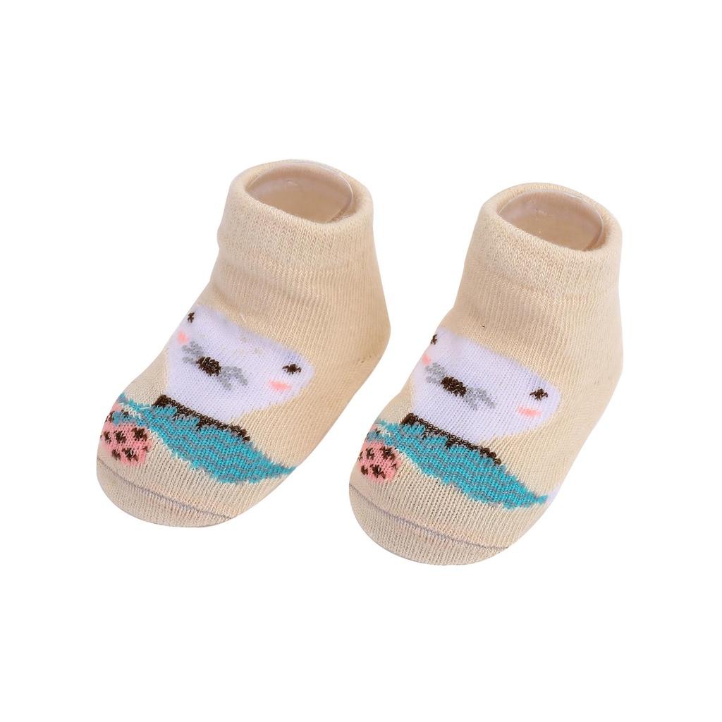 Baby Boy Socks Cotton Newborn Socks Fit 0-24 Months Animal Print