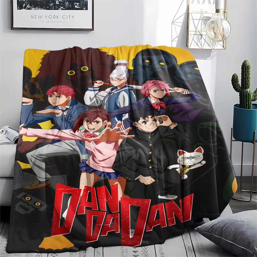 1Pc Dandadan Anime Print Flannel Blanket, High quality Comfortable for All Seasons, Home Decor, Warmth and Comfort, Perfect for Christmas Gifts 33