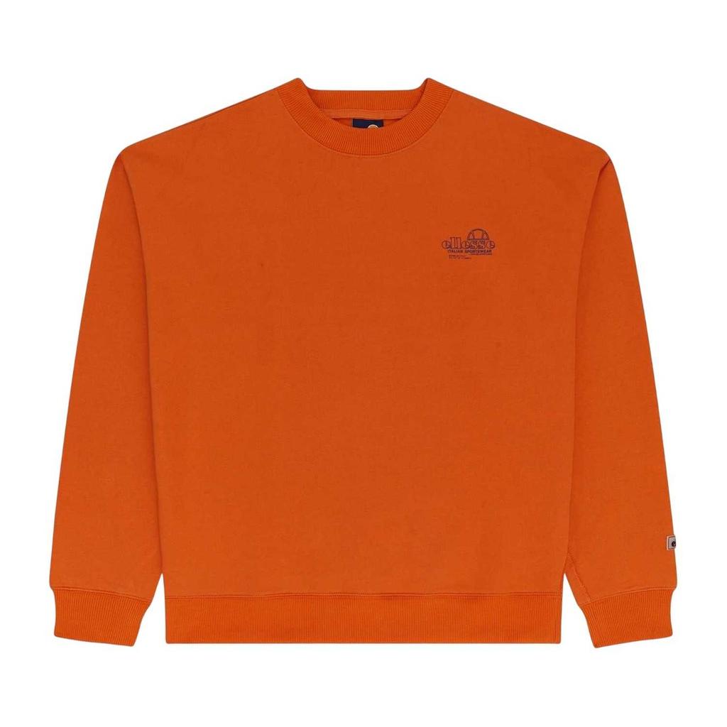 Ellesse Mens Logo Ribbed Collar Long-Sleeved Sweatshirt