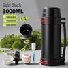 Large 5L Stainless Steel Insulated Thermos for Men - Portable Outdoor Travel Water Bottle