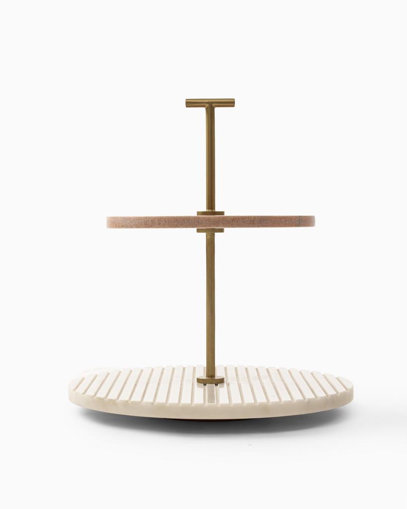 Marble 2 Tier Platter