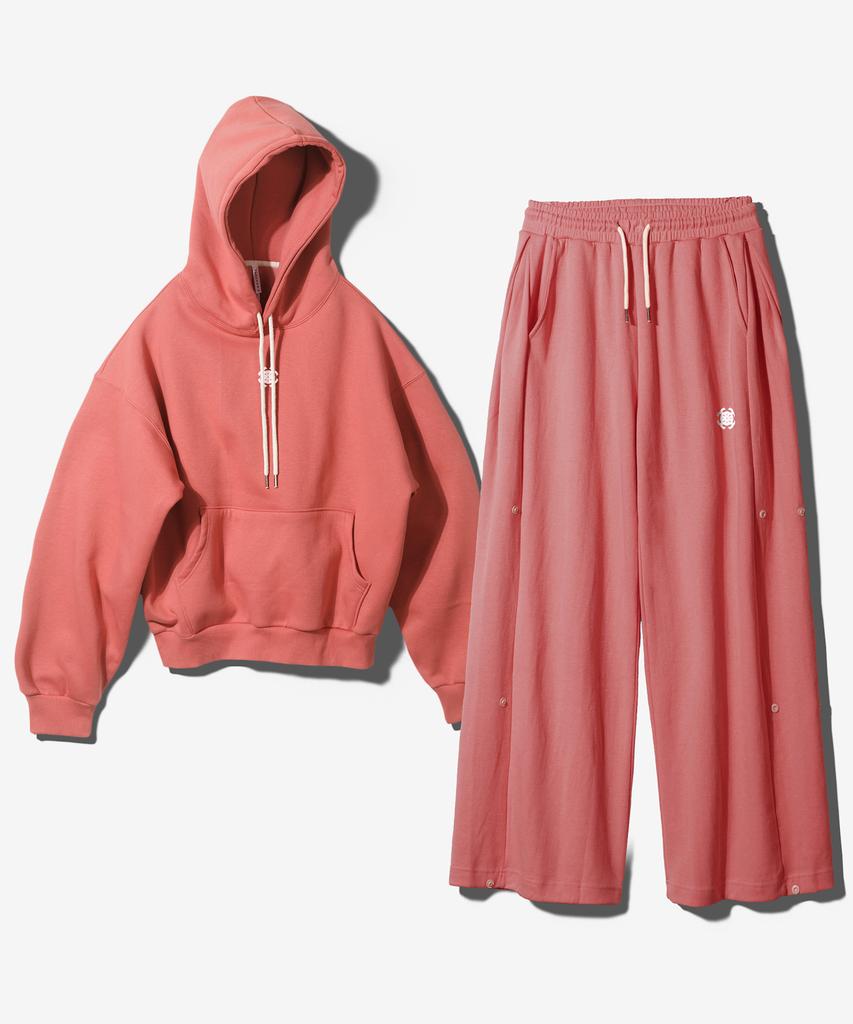 (Setup) Symbol Hoodie Snap Pants - Red
