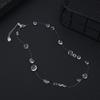 Minimalist Dewdrop Necklace & Ice-Transparent Earrings Set: Crystal Bead Clavicle Chain Jewelry.