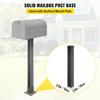 Mailbox Post, 43\" High Mailbox Stand, Black Powder-Coated Mail Box Post Kit, Q235 Steel Post Stand Surface Mount Post for Sidewalk and Street