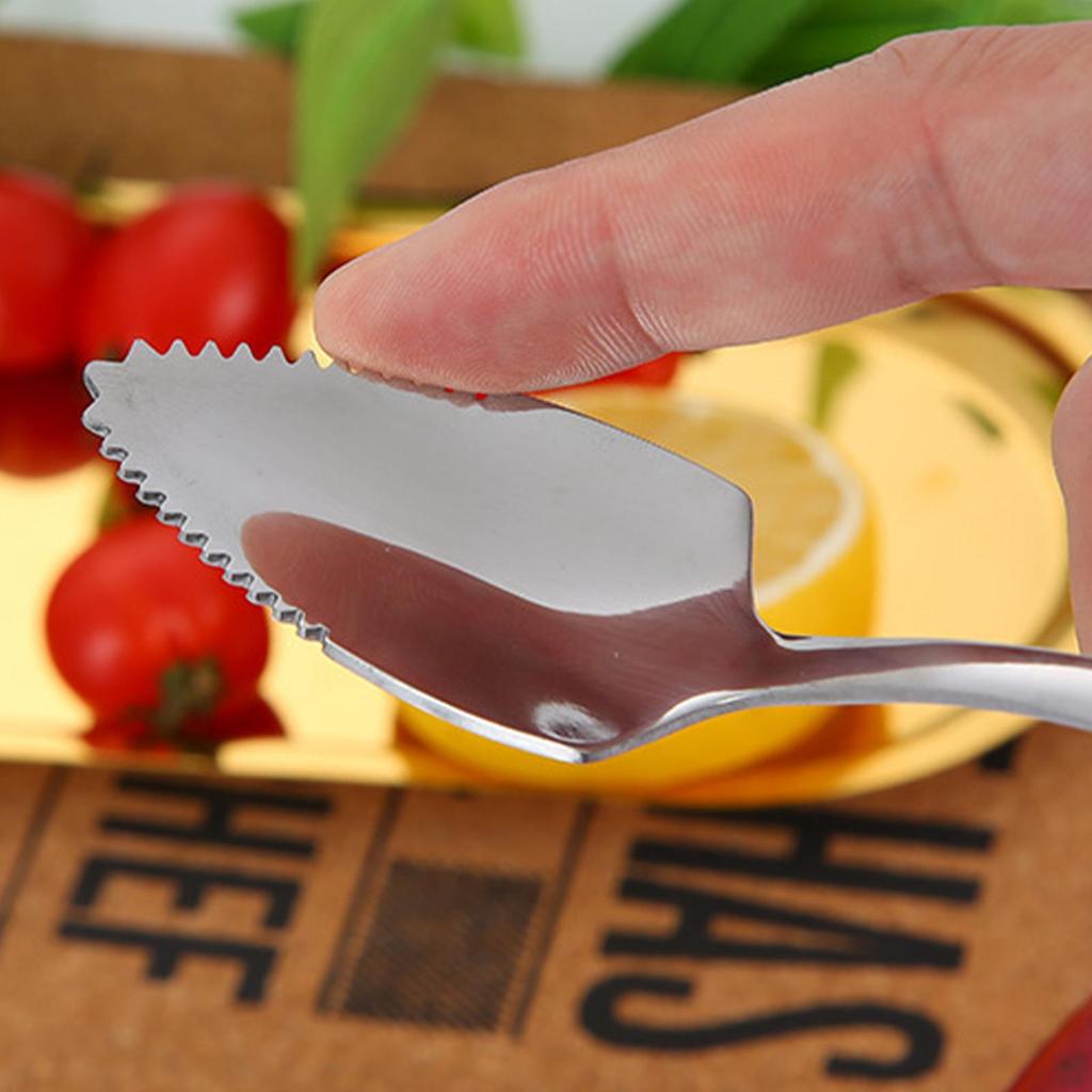 Serrated Grapefruit Spoon Stainless Steel Fruit Scoop & Digging Tool Kitchen Serving Spoon For Breakfast Salad, Avocado Citrus