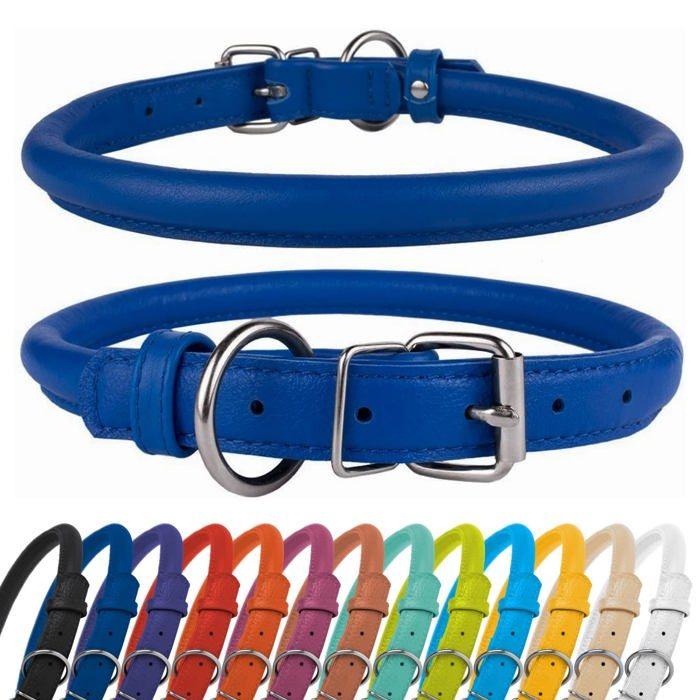 Collier pour chien - COLLARDIRECT - Cuir véritable - 15 cm - Doux et durable - Anti-enchevêtrement