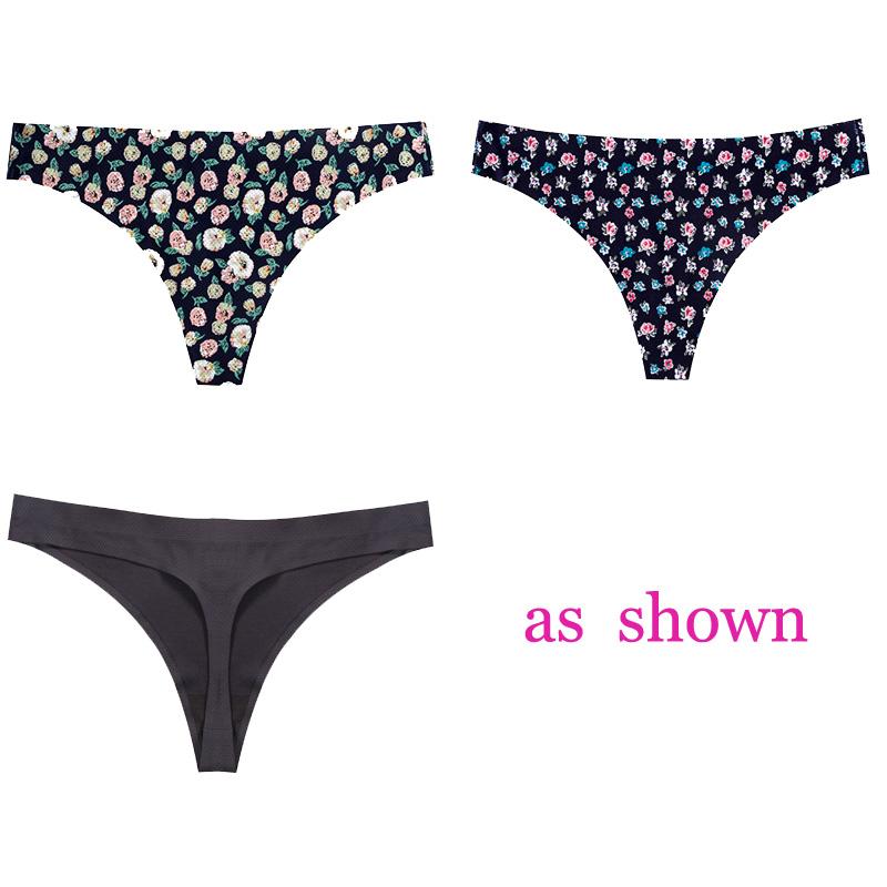 CINOON 3 Teile/los Frauen Sexy Blumen Dessous Versuchung Low-taille Höschen Tanga Keine Spur Atmungsaktive Unterwäsche G String Dessous