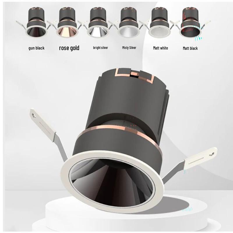 LED Anti-Glare Recessed Deep Cup Spotlight for Home and Bedroom