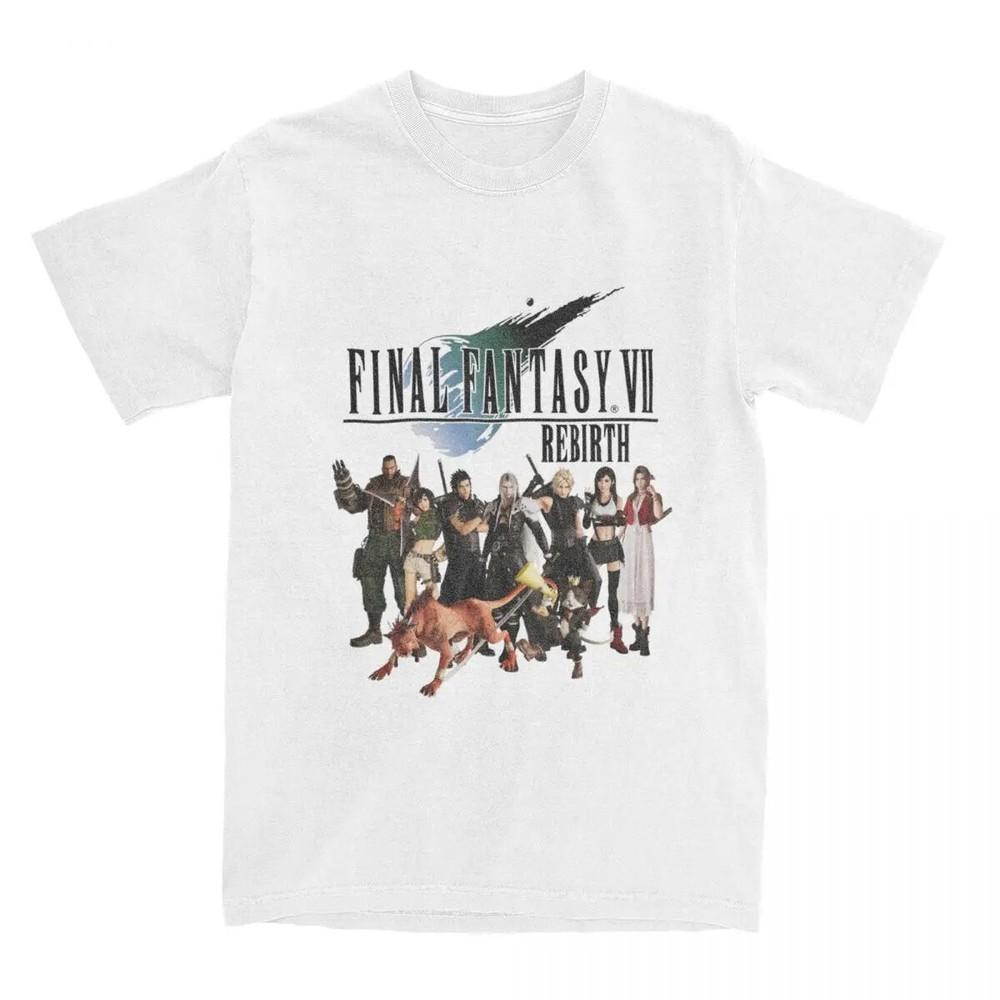 Мужская Женская Final Fantasy 7 VII Rebirth Игра Гейминг Футболка Вещи 100% Хлопок Футболка- Унисекс Футболка XXXL