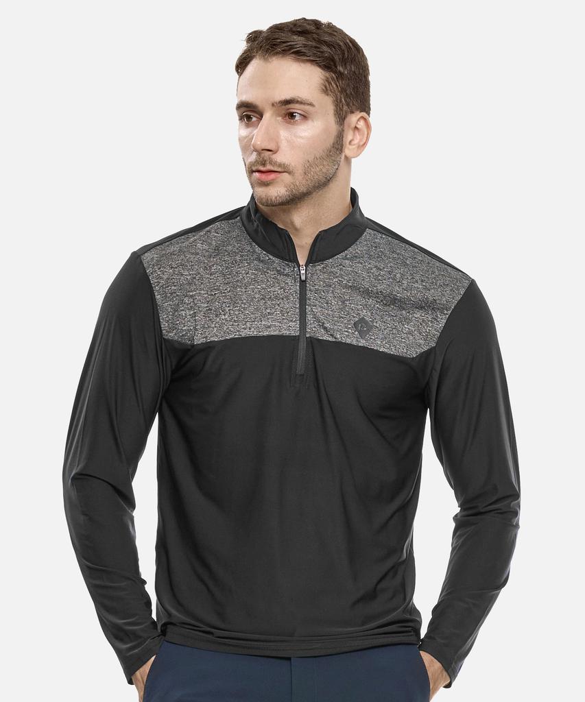 EXTRASPORTY [2Pack] No. 1 Men'S Long Sleeve Zip-Up T-Shirt 4 Colors (Type B)