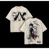 Anime Hunter X Hunter GON Killua Printed Tee Men Women Washed Cotton T-shirts Short Sleeve Vintage T Shirt Harajuku Male Tshirt