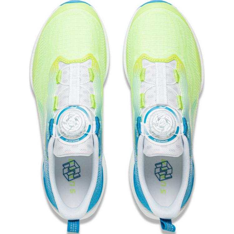 Li Ning Kids Ultra Light Series Trendy Sports Testing Non-Slip Wear-Resistant Low-Top Running Shoes Men Running Shoes Blue Green YKFV020-3