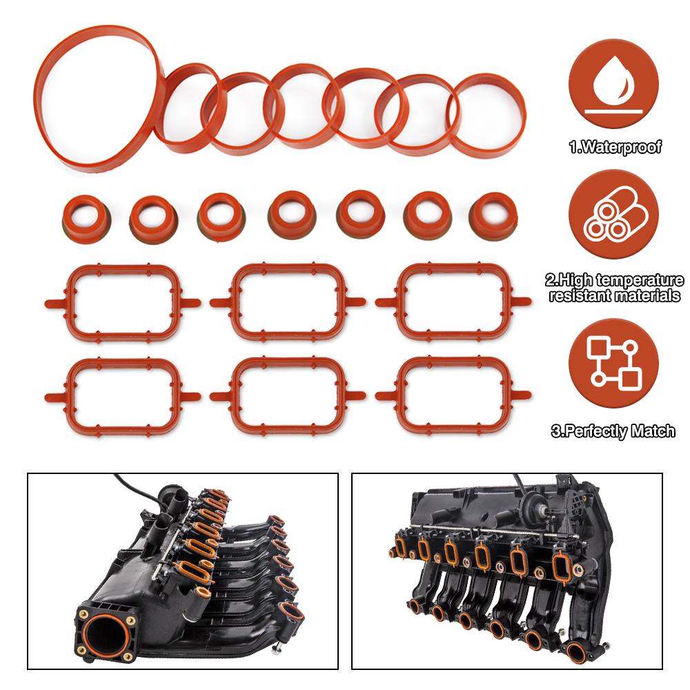 20Pcs INTAKE EINLASS VERTEILER DICHTUNGEN Für BMW M47 E87 E46 E90 E91 E92 E93 E39 E60 11617790198 11612246945 11612245439 11612246949